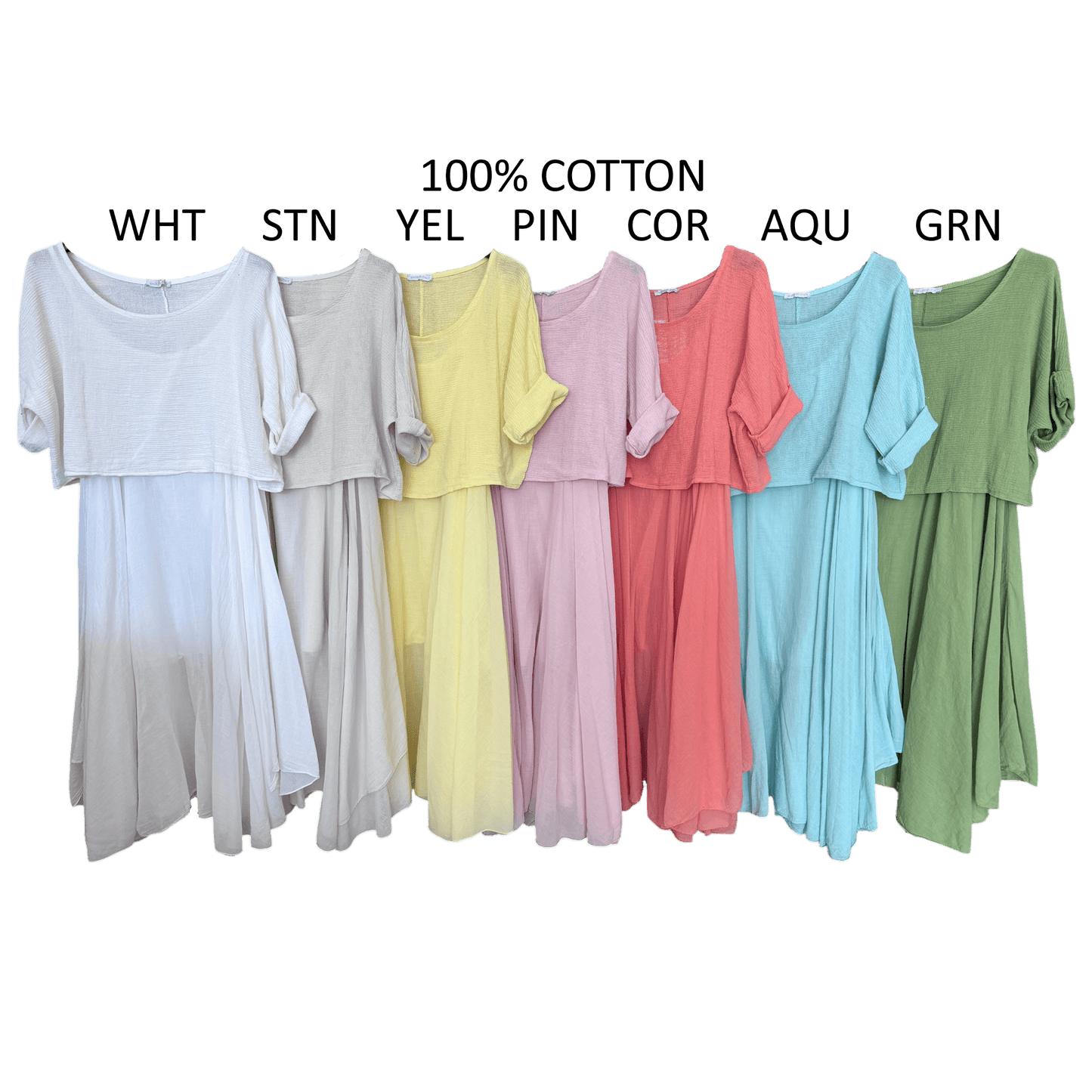KEYLA COTTON 2 PIECE DRESS