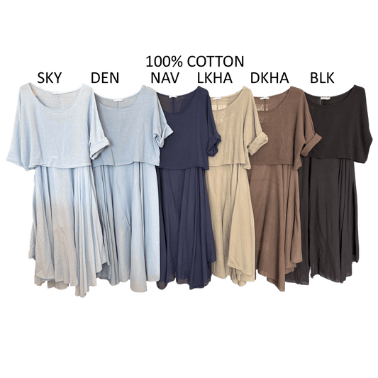 KEYLA COTTON 2 PIECE DRESS