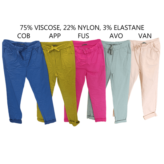 CLAIRE COTTON ELASTANE PLAIN PANTS (REGULAR)