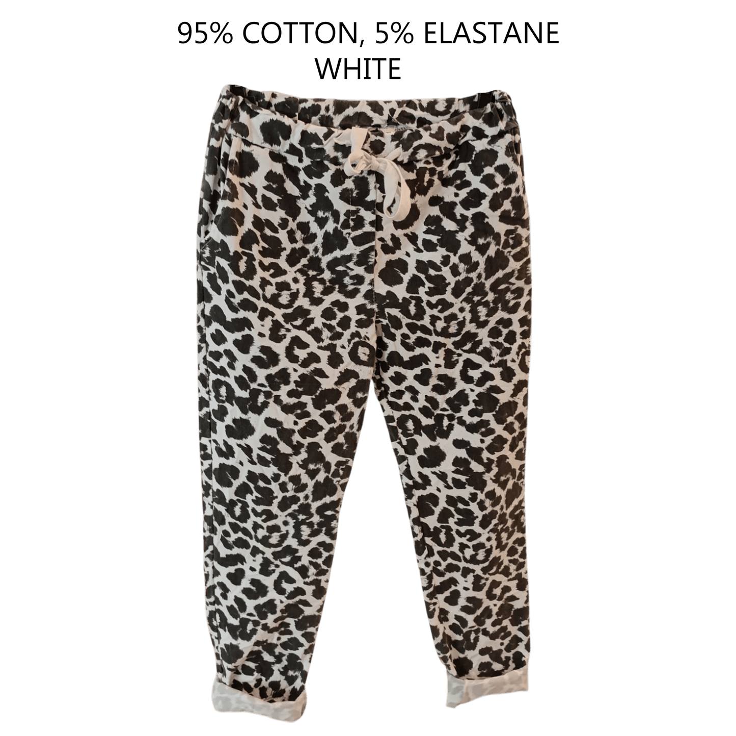 MAYA COTTON ELASTANE CHEETAH PRINT PANTS