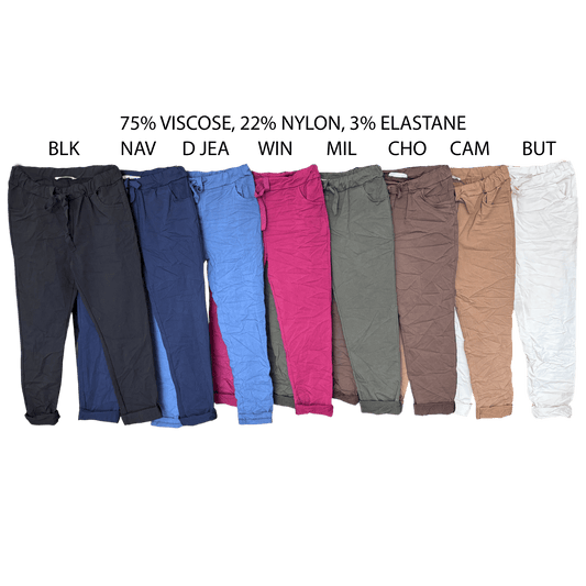 JUNIPER REGULAR COTTON ELASTANE PLAIN PANTS