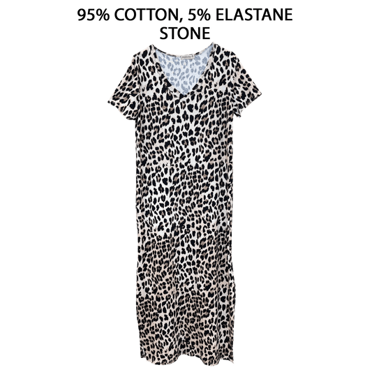 ADRIANNA COTTON ANIMAL PRINT DRESS