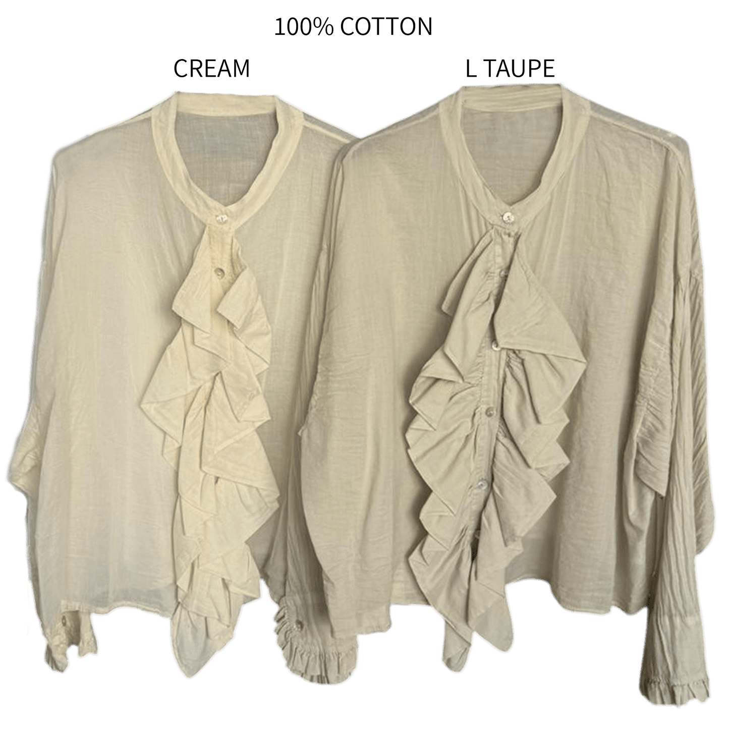 DINA COTTON FRILL SHIRT