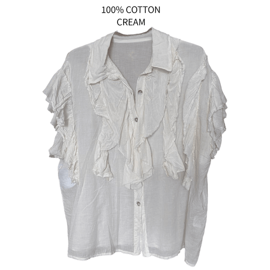 NADINE COTTON FRILL SHIRT