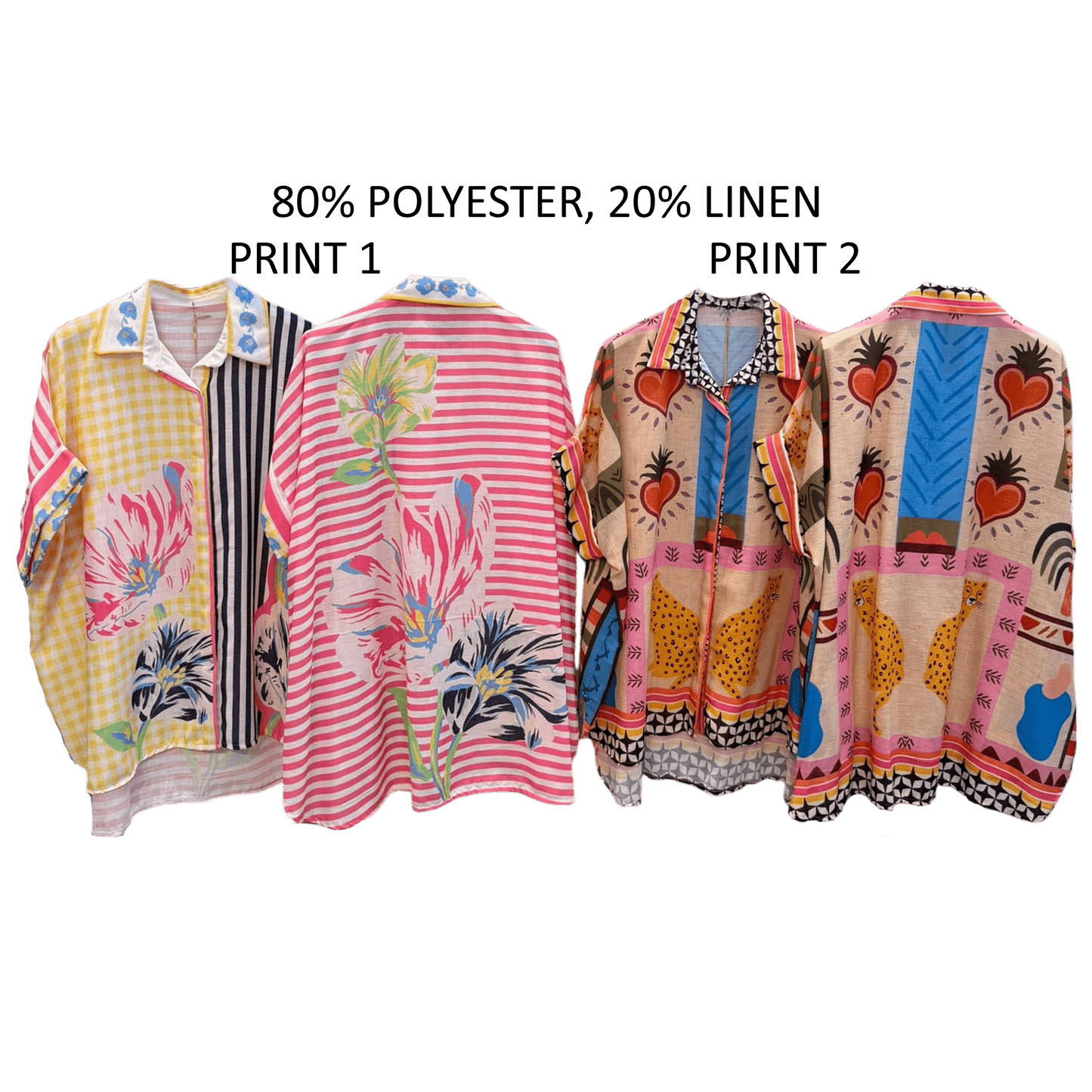 KENIA POLY LINEN PRINTED SHORT SLEEVE SHIRT