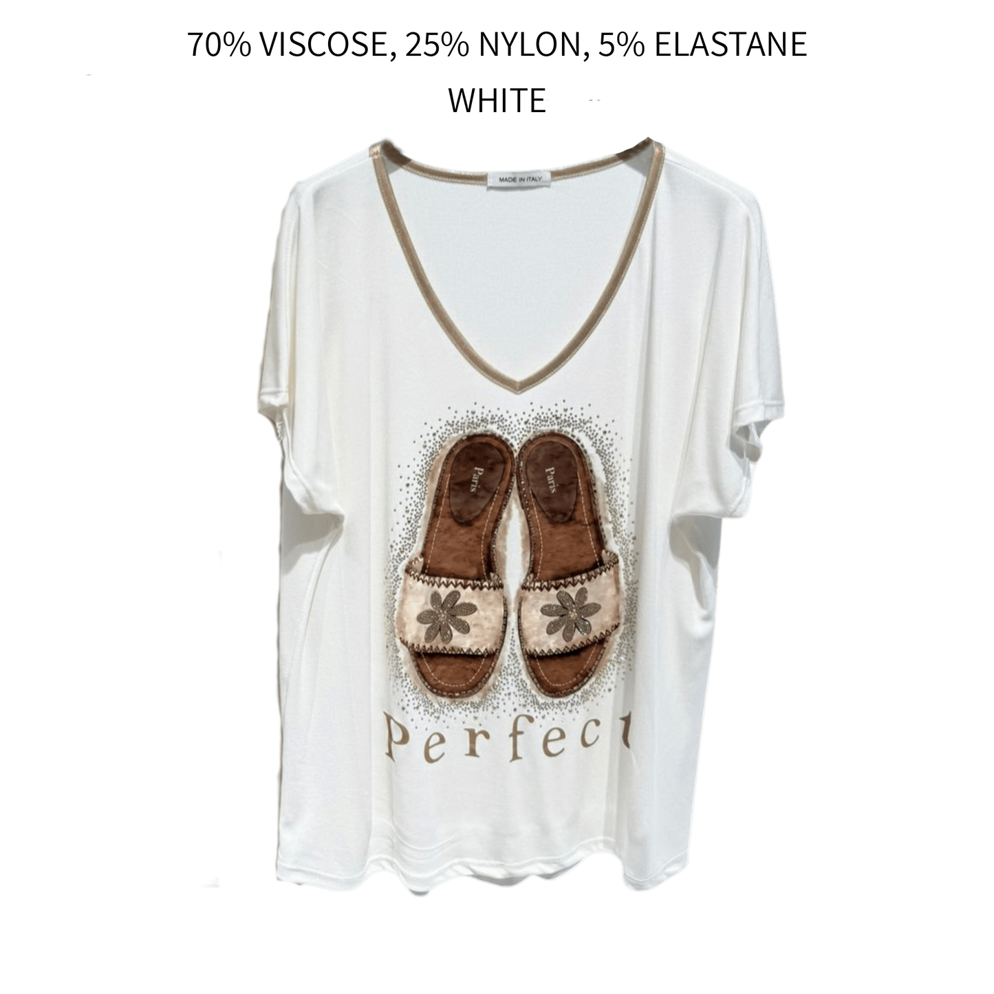 LIBBY VISCOSE SOFT KNIT SANDAL PRINT TOP