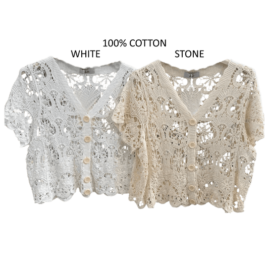 JAYLAH COTTON CROCHET JACKET