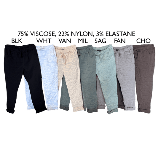 ZOE VISCOSE ELASTANE REGULAR PANTS