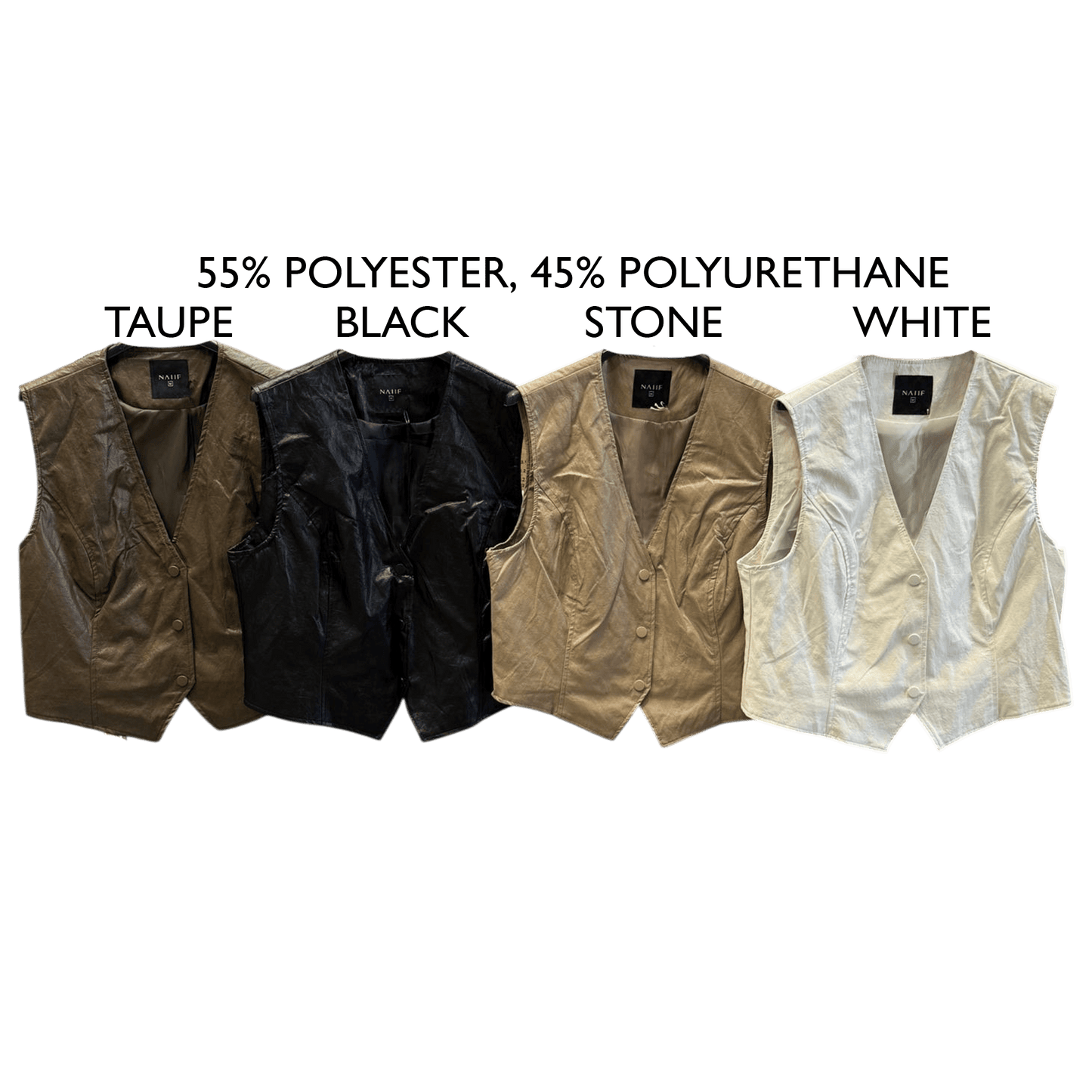REIKO PLEATHER WAIST COAT