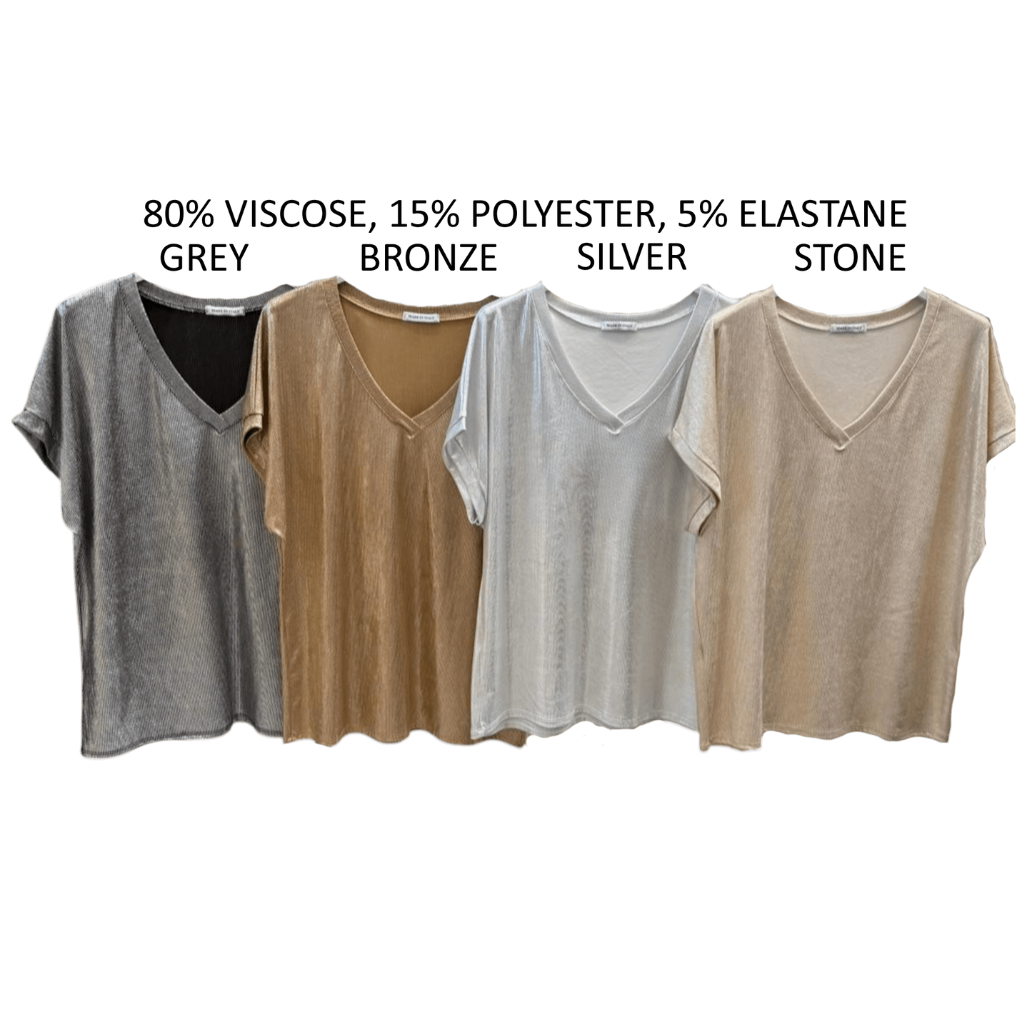 VITA LIGHT KNIT VISCOSE BLEND V-NECK SHIRT