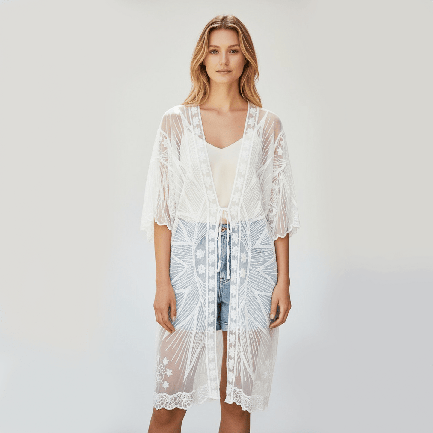 DAENA AVERY LACE COTTON MIX JACKET