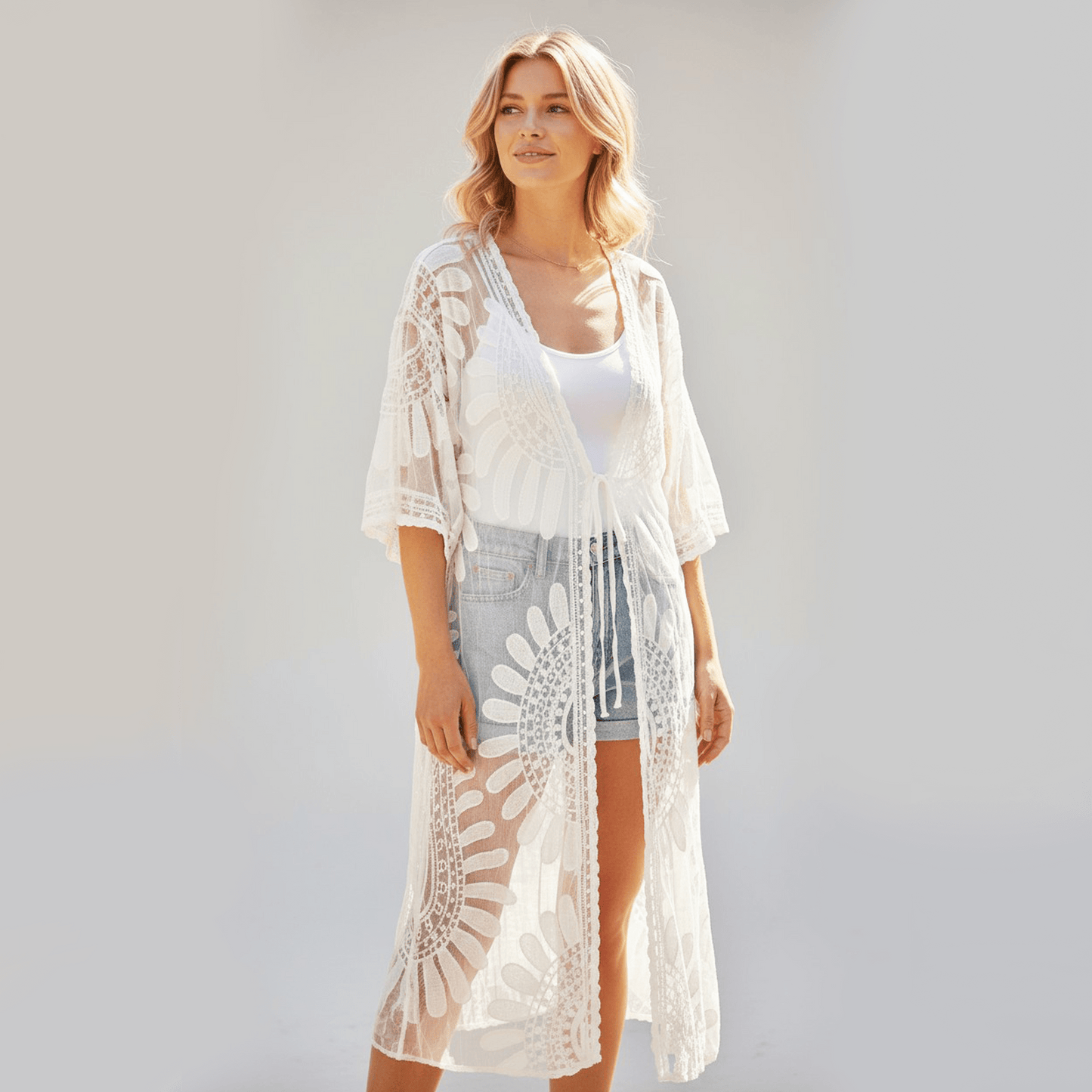 BRINLY LACE COTTON MIX JACKET