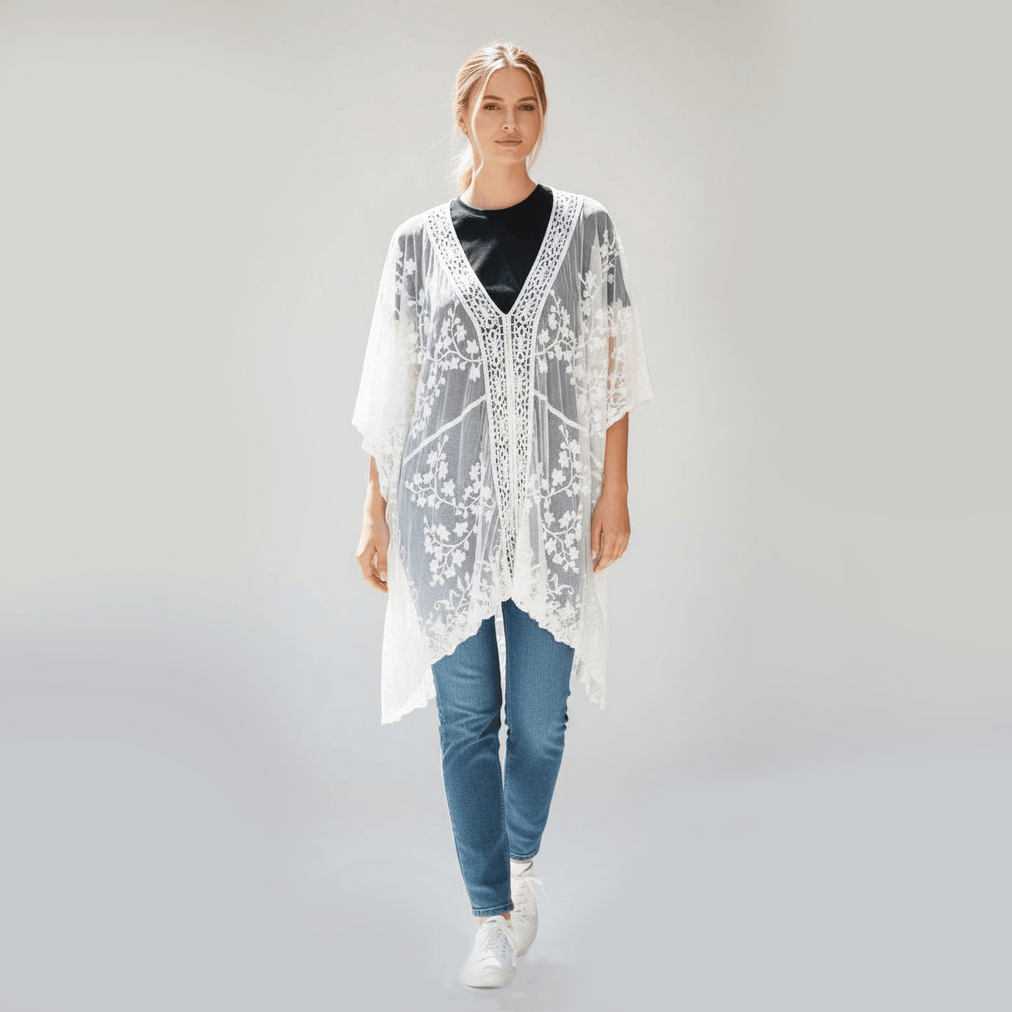 ALONDRA LACE COTTON MIX DRESS