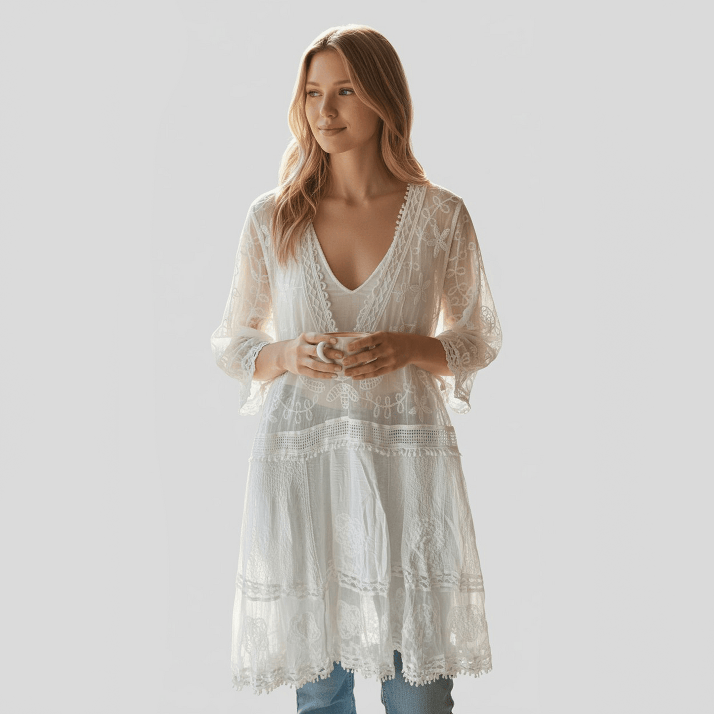 LIBBI LACE COTTON MIX DRESS