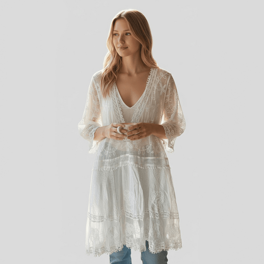 LIBBI LACE COTTON MIX DRESS
