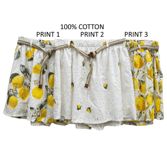 KENLEY COTTON ANGLAISE PRINTED SHORTS