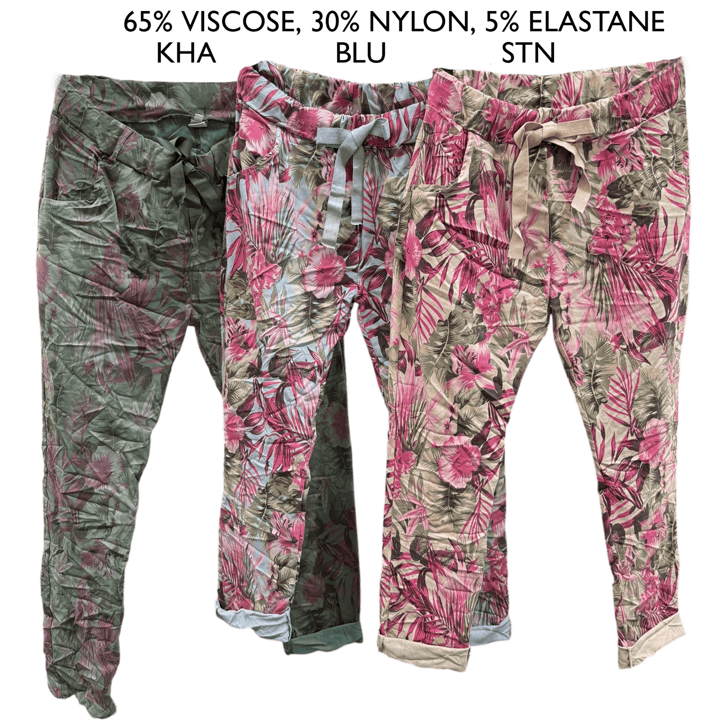 VANITA VISCOSE ELASTANE FLORAL PANTS