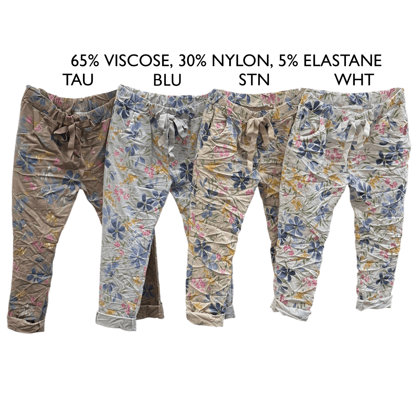 BRIDIE VISCOSE ELASTANE FLORAL PANTS