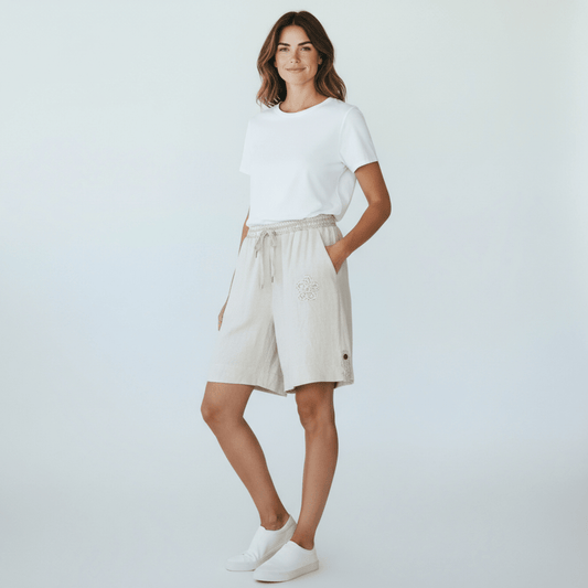 VEDA VISCOSE LINEN BLEND SHORTS
