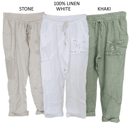 KATALEYA LINEN WATERFALL PANTS