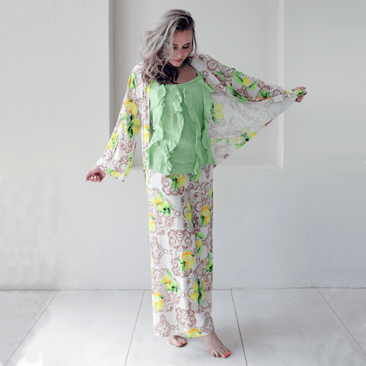 EULALIE SOFT VISCOSE KIMONO JACKET