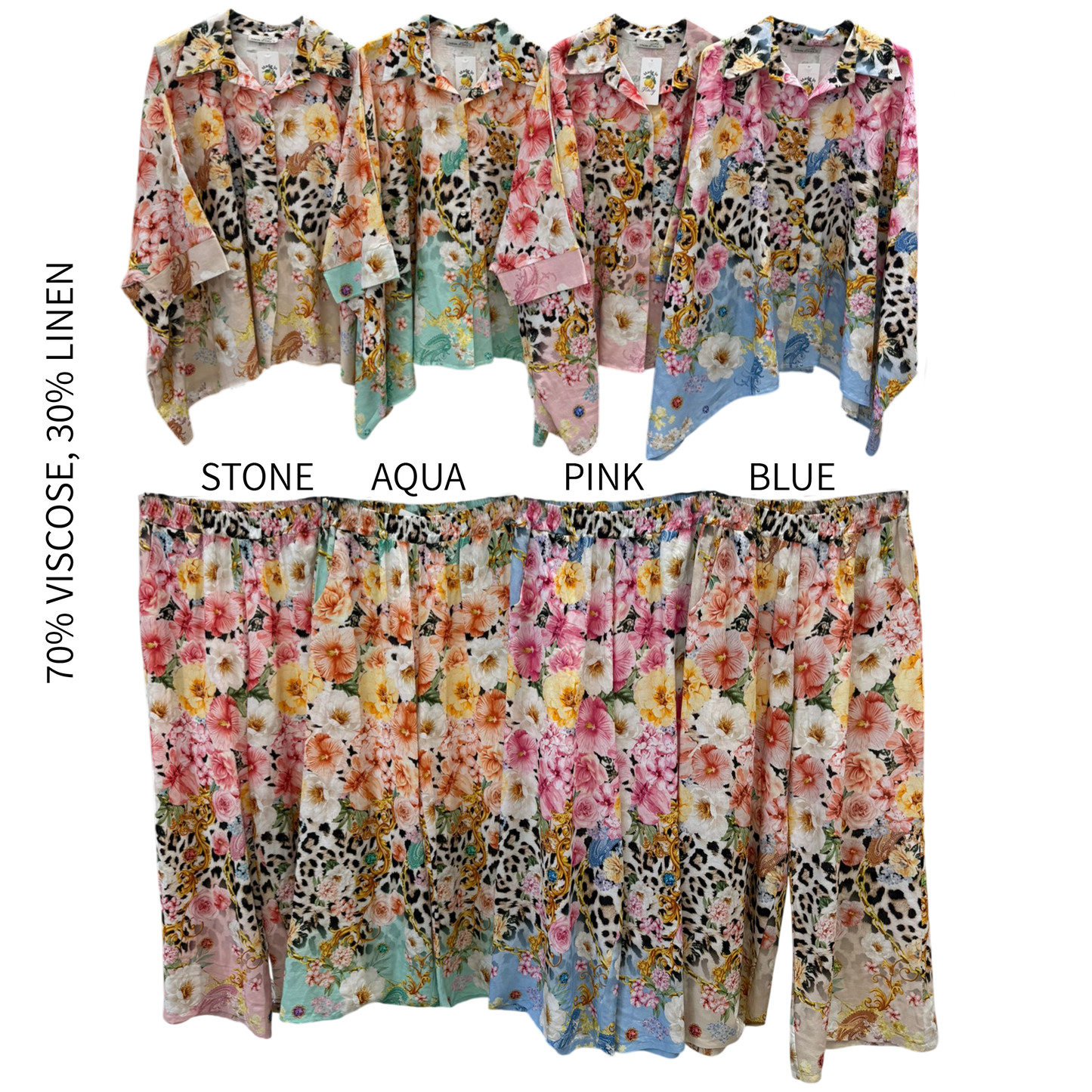 XANTHIA SOFT LINEN BLEND SHIRT PANTS SET