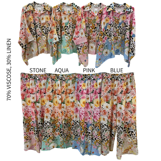XANTHIA SOFT LINEN BLEND SHIRT PANTS SET