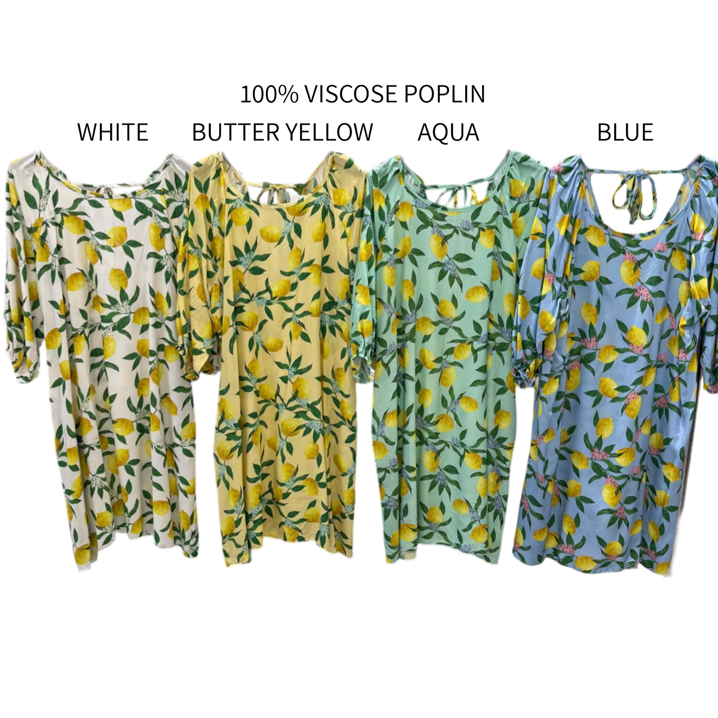 WISTERIA SOFT VISCOSE PUFF SLEEVE DRESS