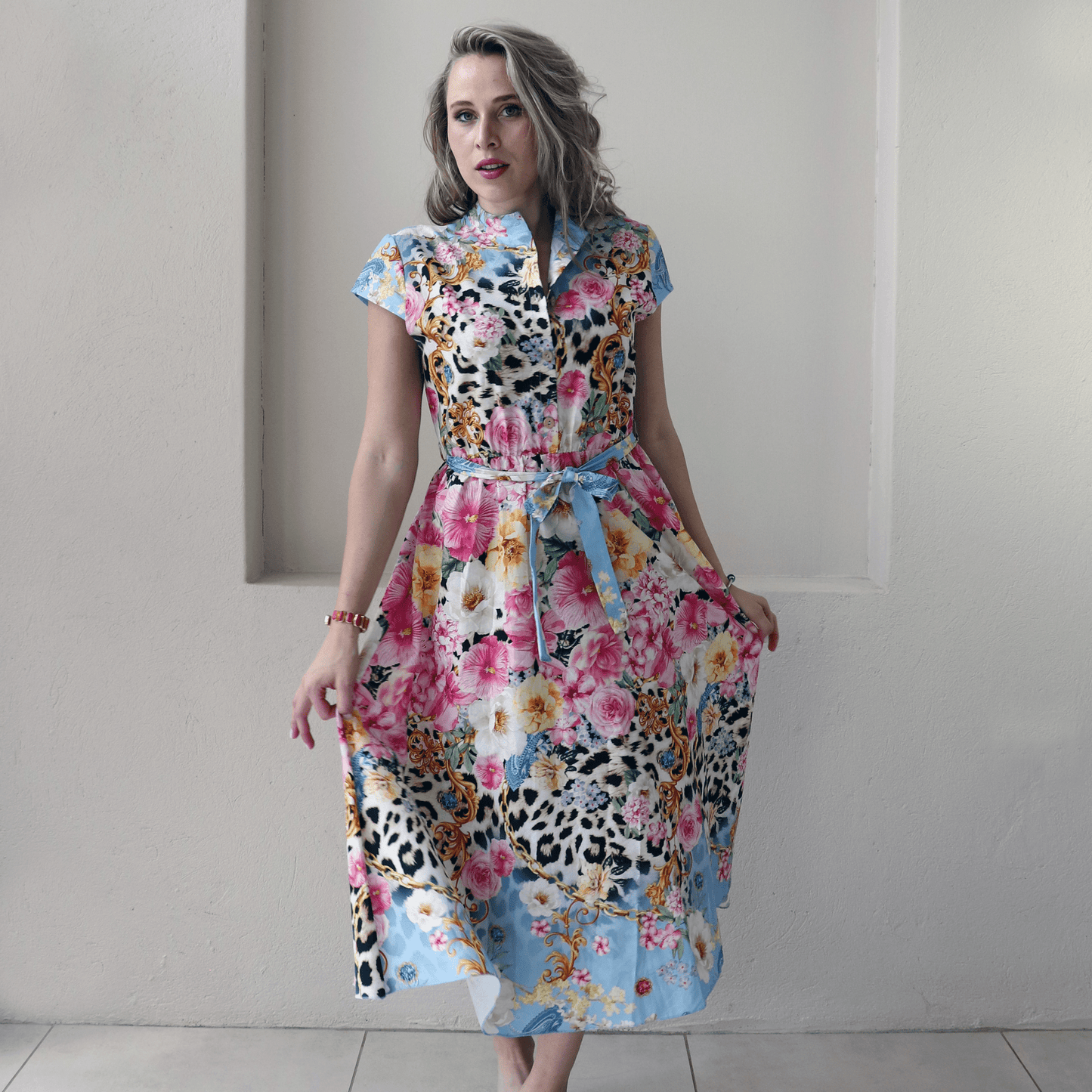 MEGAN SOFT COTTON CAP SLEEVE MAXI DRESS