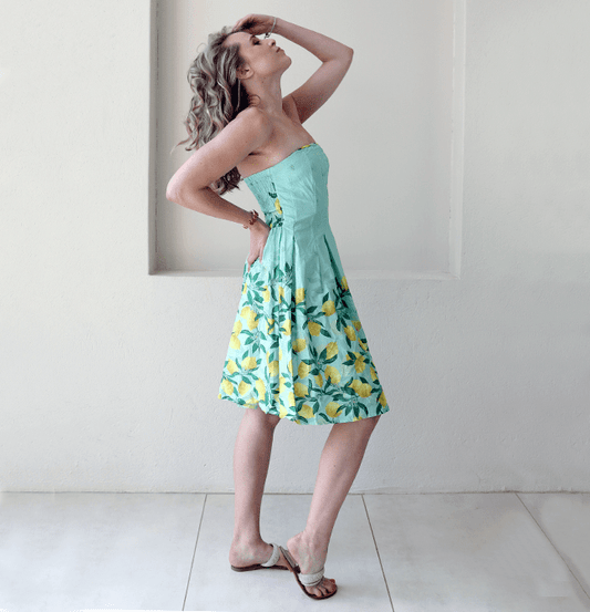 AMBERLYN COTTON BUSTIER DRESS SET