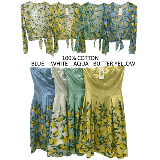 AMBERLYN COTTON BUSTIER DRESS SET