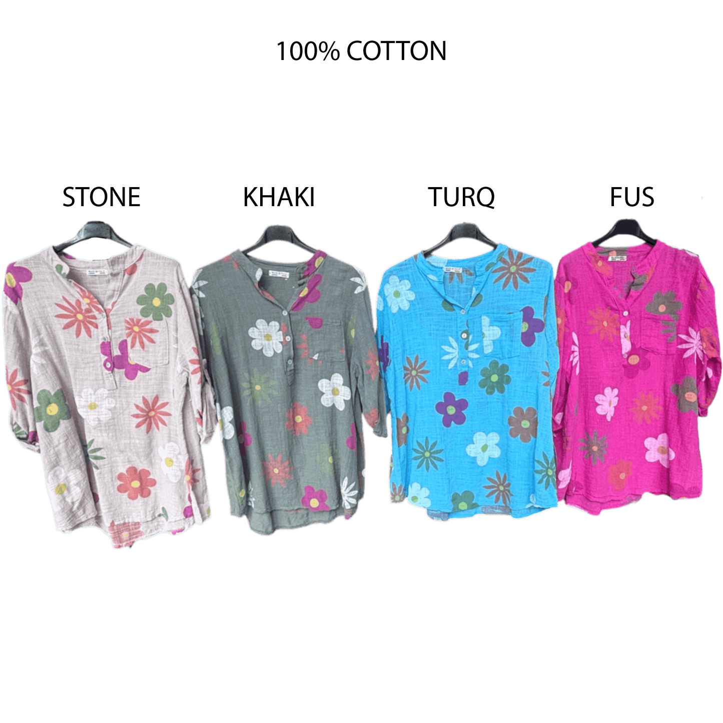 AELIN SOFT COTTON FLOWER SHIRT