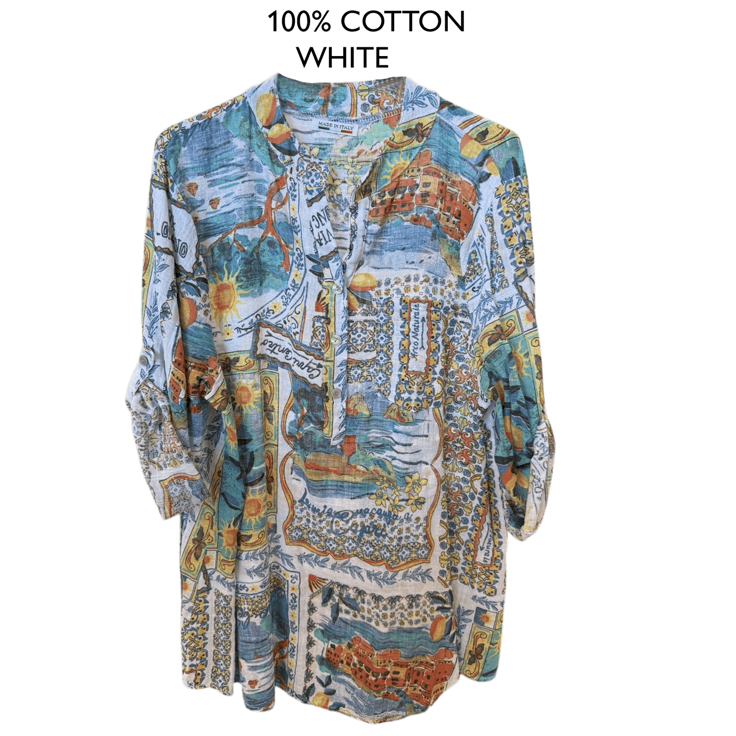 FRANCESCA SOFT COTTON POSTCARD SHIRT