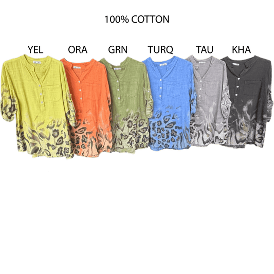 BLOSSOM SOFT COTTON ANIMAL PRINT SHIRT