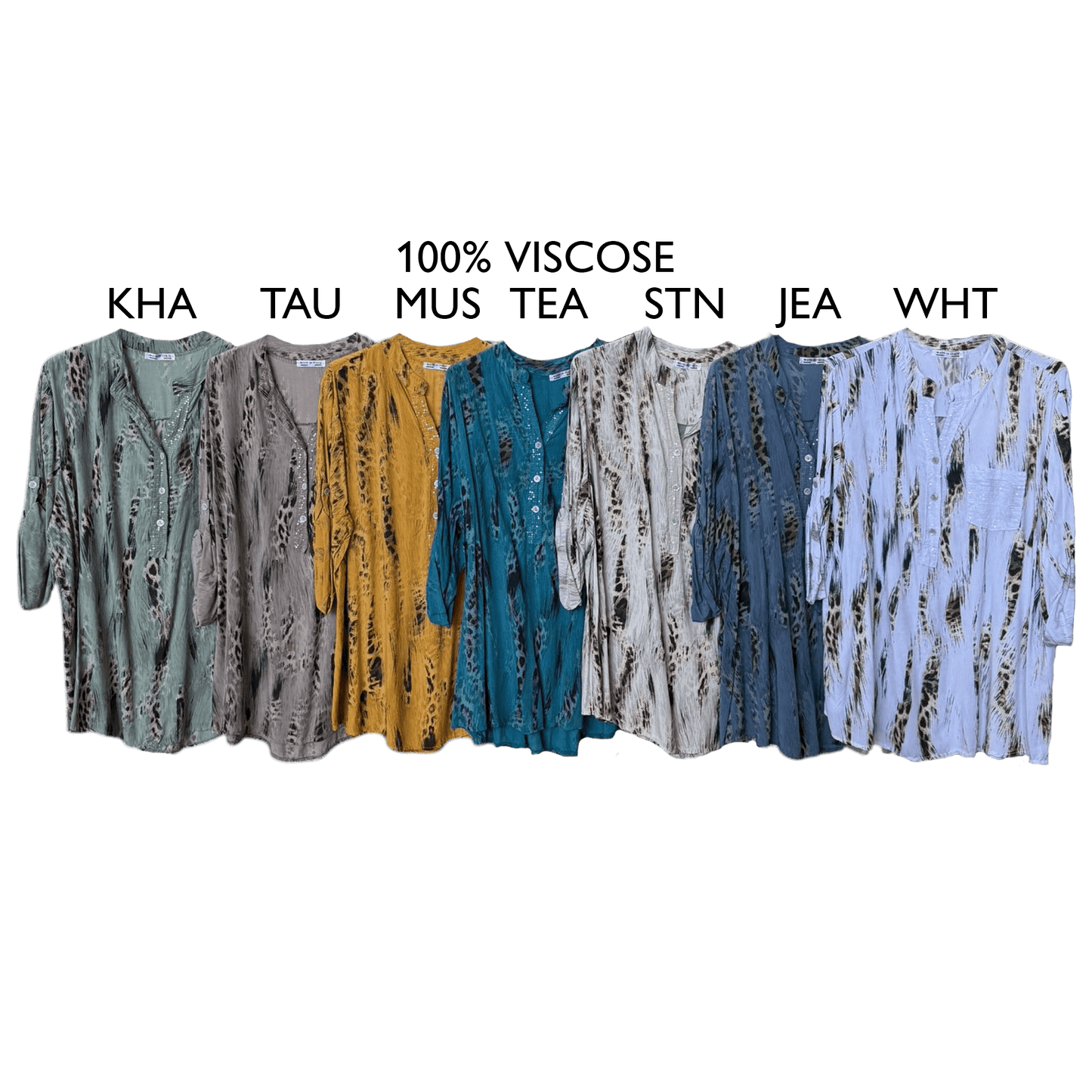 SHERAH SOFT VISCOSE LEOPARD PRINT SEQ POCKET SHIRT