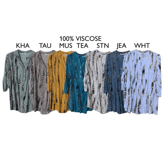 SHERAH SOFT VISCOSE LEOPARD PRINT SEQ POCKET SHIRT