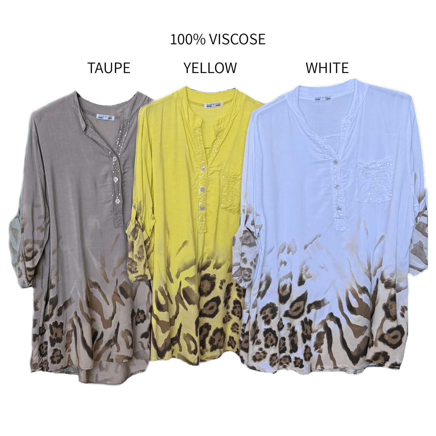 JEZEBEL SOFT VISCOSE ANIMAL PRINT SEQ POCKET SHIRT