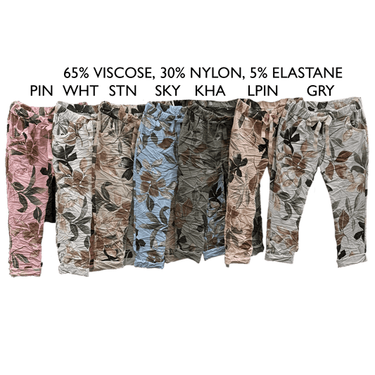 ROWEN VISCOSE ELASTANE FLORAL PANTS