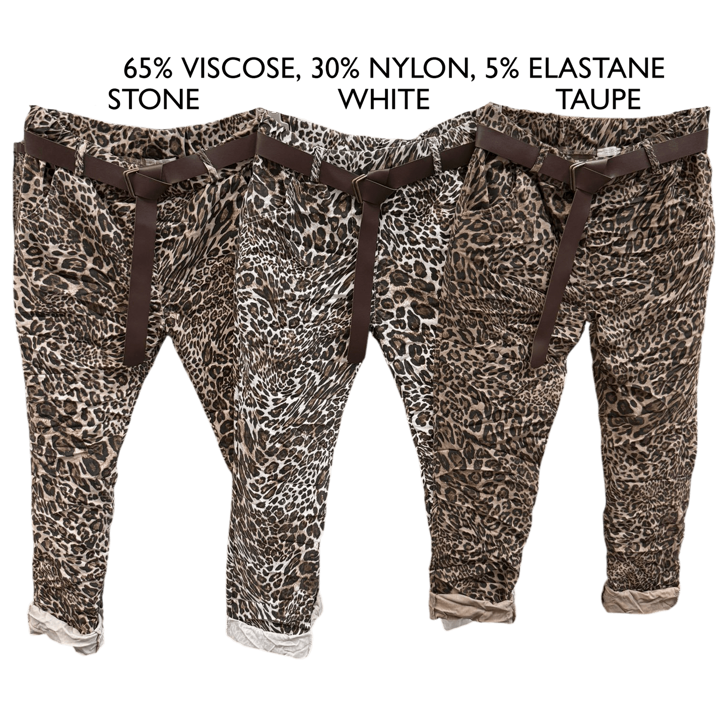SINEAD VISCOSE ELASTANE ANIMAL PRINT PANTS