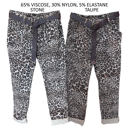SINEAD VISCOSE ELASTANE ANIMAL PRINT PANTS