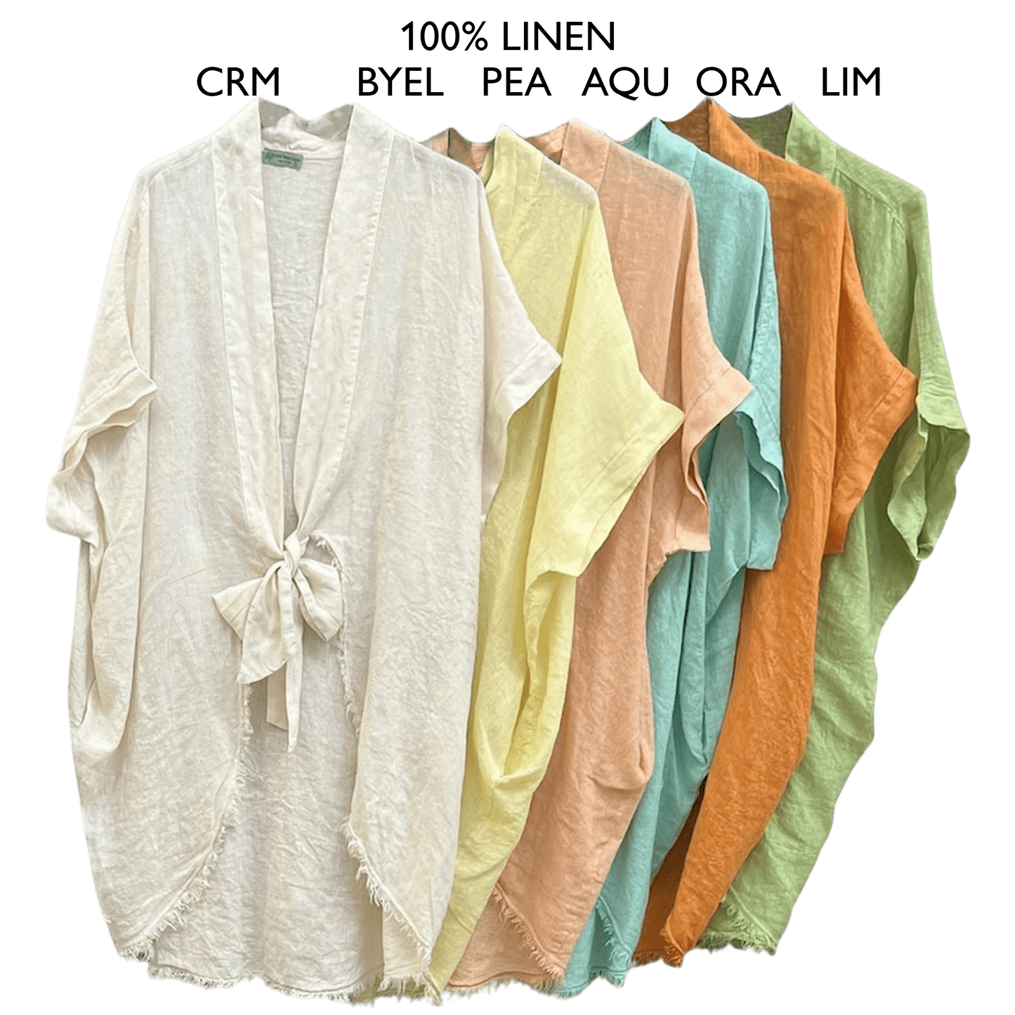 NORINE LINEN BATWING TIE JACKET