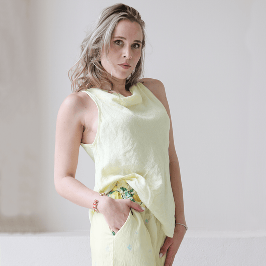GIORGINA LINEN COWL NECK CAMMIE
