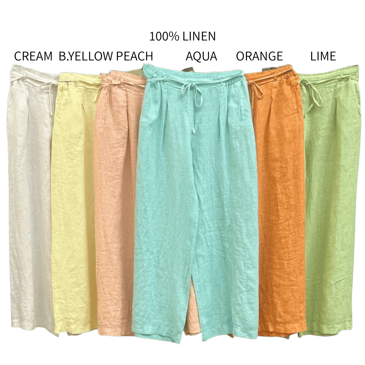 MERIS LINEN PLEATED PULL ON PANTS