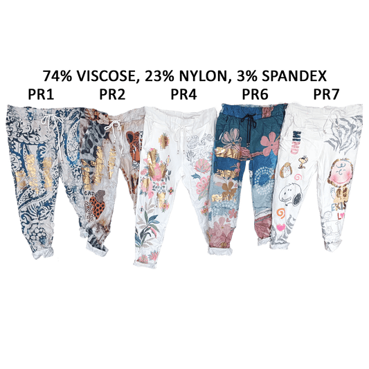 ELARA PRINTED FOIL PANTS