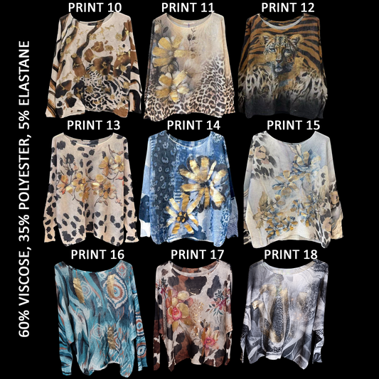 NOVA POLY VISCOSE KNIT PRINTED TOP