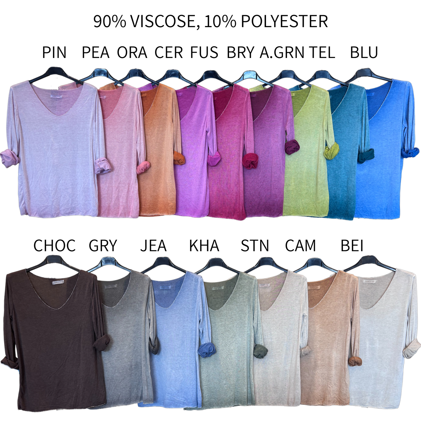 GISELLE COLD DYE LIGHT JERSEY KNIT TOP