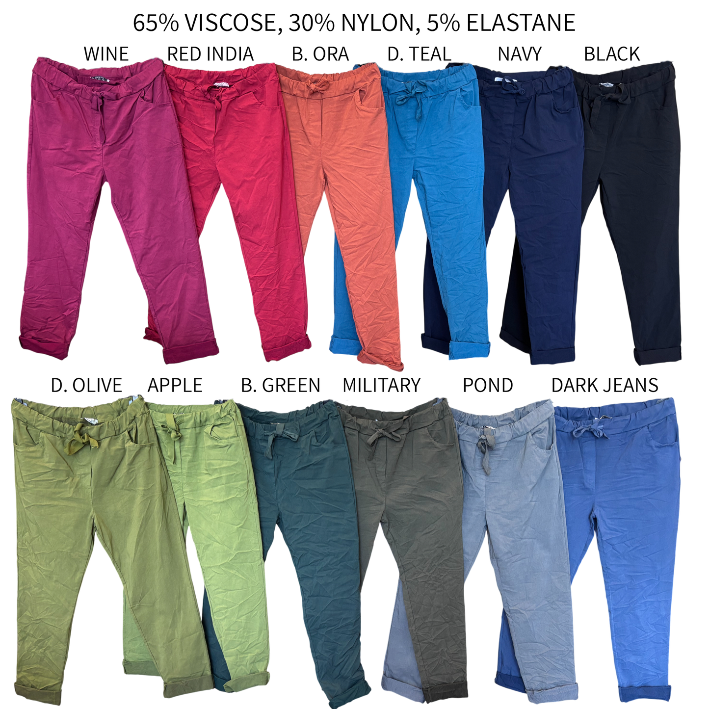 ALBA REGULAR COTTON ELASTANE PANTS
