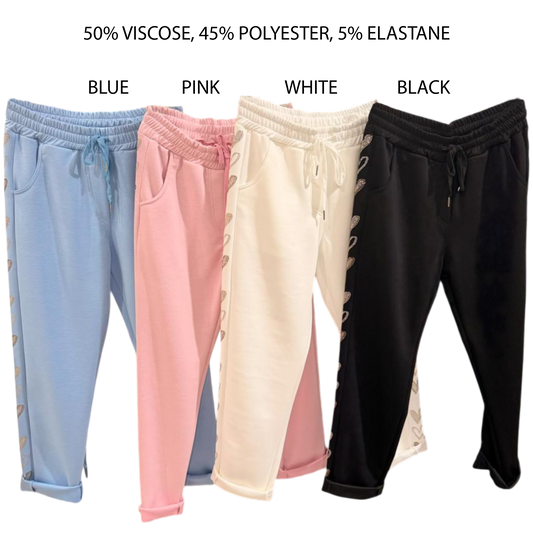 CASSIDY VISCOSE ELASTANE STUDDED HEART PANTS