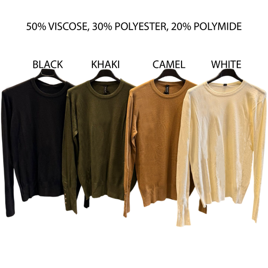 CATHERINE JERSEY KNIT BUTTON SLEEVE