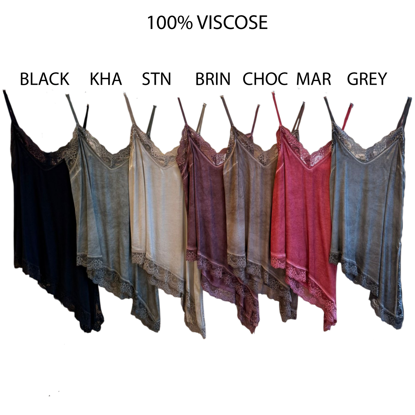 RYAN SATIN ASSYMETRICAL LACE HEM CAMMIE